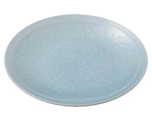 和食器 イ445-078 青白磁唐草 10.0皿 【卸問屋名調 おしゃれ 食器 テーブルウェア 業務用 居酒屋 レストラン 喫茶店 ホテル 家庭用】 6,380円