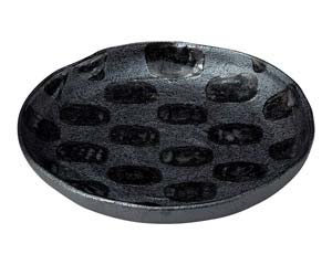 【まとめ買い10個セット品】和食器 ロ430-038 黒市松 7.0丸皿【キャンセル/返品不可】|厨房卸問屋 名調