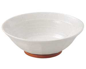 【まとめ買い10個セット品】和食器 ミ452-278 粉引石目 型入8.0ラーメン【キャンセル/返品不可】