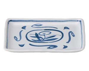 【まとめ買い10個セット品】和食器 ホ150-308 手描き唐草 7.0長角皿(足なし)【キャンセル/返品不可】｜厨房卸問屋 名調