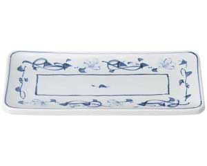【まとめ買い10個セット品】和食器 ト481-178 手描花唐草 長角大皿【キャンセル/返品不可】