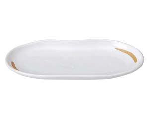 【まとめ買い10個セット品】和食器 ロ460-058 茶筋 マユ型皿(小)【キャンセル/返品不可】｜厨房卸問屋 名調