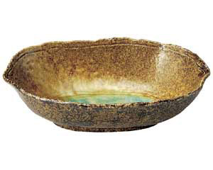 【まとめ買い10個セット品】和食器 ミ468-088 岩清水 木の葉楕円鉢【キャンセル/返品不可】｜厨房卸問屋 名調