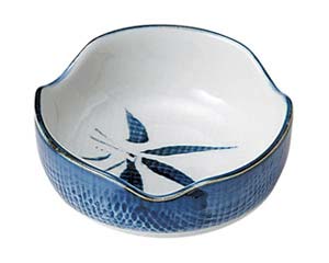 【まとめ買い10個セット品】和食器 ヤ072-358 古染布目笹3.0小鉢【キャンセル/返品不可】