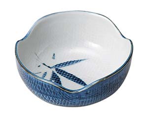 【まとめ買い10個セット品】和食器 ヤ072-348 古染布目笹3.6小鉢【キャンセル/返品不可】
