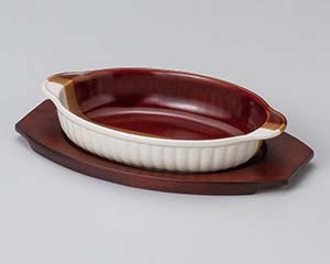 【まとめ買い10個セット品】 ス605-298 小判グラタン敷台NO.3【キャンセル/返品不可】|厨房卸問屋 名調