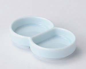 【まとめ買い10個セット品】 ロ624-088 青磁丸二品皿【キャンセル/返品不可】