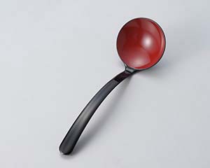 【まとめ買い10個セット品】和食器 エ629-608 [A]レードルスプーン(大) 黒内朱【キャンセル/返品不可】