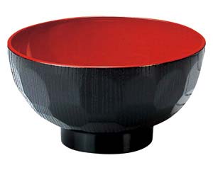 【まとめ買い10個セット品】 ヌ692-078 [A]新4寸亀甲汁椀 黒内朱【キャンセル/返品不可】