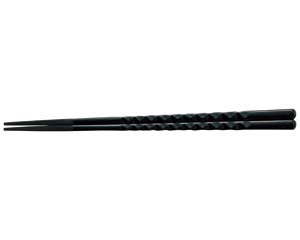 【まとめ買い10個セット品】 エ729-218 [SPS]21cmノミ彫亀甲先端角箸ブラック[洗]【キャンセル/返品不可】