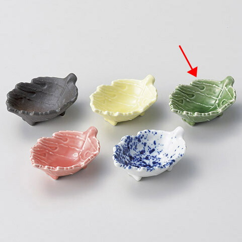 【まとめ買い10個セット品】和食器 ウ090-178 天竜青磁木の葉珍味
