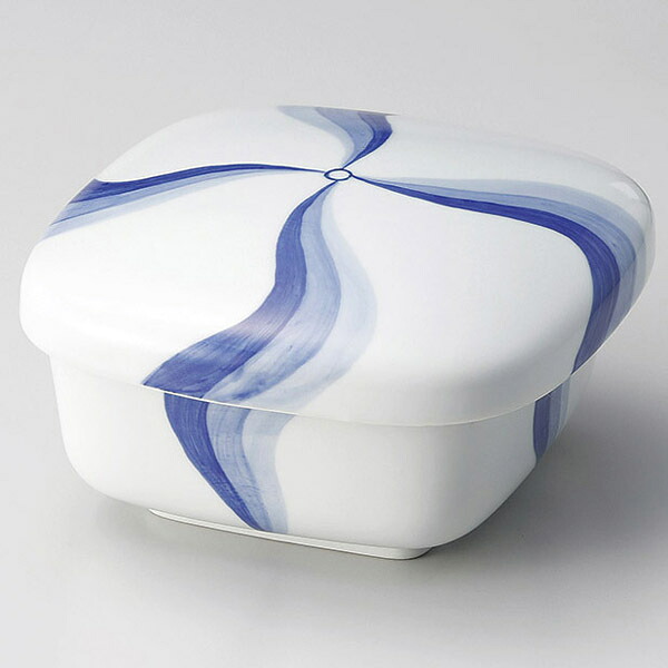 【まとめ買い10個セット品】和食器 ネ105-098 流水角蓋物