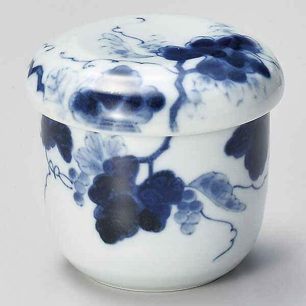 【まとめ買い10個セット品】和食器 ホ113-148 藍染ぶどうむし碗