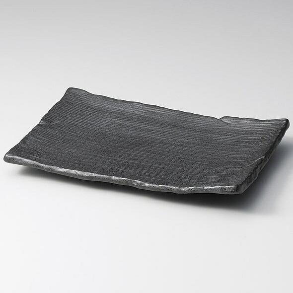 【まとめ買い10個セット品】和食器 ヤ148-038 黒備前凛焼物皿