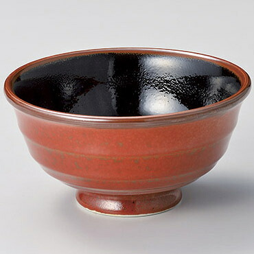 【まとめ買い10個セット品】和食器 ミ334-128 朱赤天目 深口5.5丼 19,800円