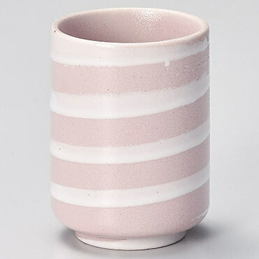 【まとめ買い10個セット品】和食器 ト384-398 ピンク白巻京湯呑(小)