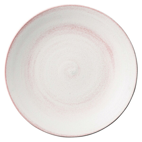 【まとめ買い10個セット品】和食器 ア504-128 粉引やわらかい赤24.5cmプレート|厨房卸問屋 名調