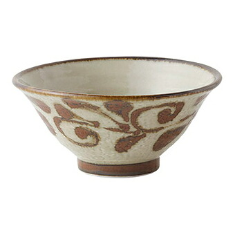 【まとめ買い10個セット品】和食器 ラ425-178 琉球るり唐草・サビ唐草 六兵衛4.8飯碗