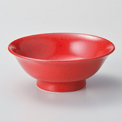 【まとめ買い10個セット品】和食器 タ675-208 柚子赤斑点6.5反高台丼