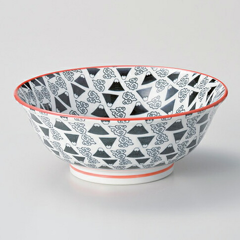 【まとめ買い10個セット品】和食器 ト683-128 富士山丸型 ラーメン丼