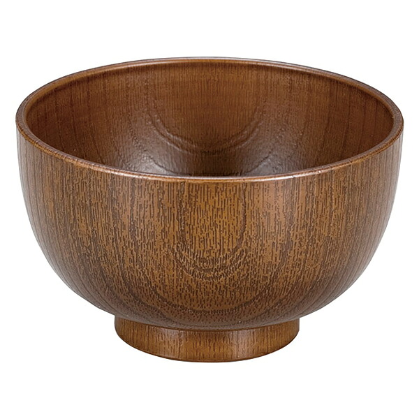 【まとめ買い10個セット品】和食器 エ690-288 [TA]3.5寸木目汁椀 内外ケヤキ[洗]