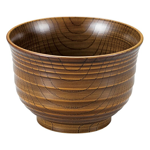 【まとめ買い10個セット品】和食器 エ690-308 [A]千段木目椀 総栃刷毛目