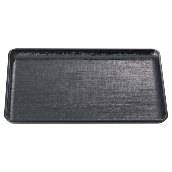 【まとめ買い10個セット品】和食器 エ710-578 [TA]耐熱一休布目盆 黒NS 尺1寸[ノンスリップ加工][洗]