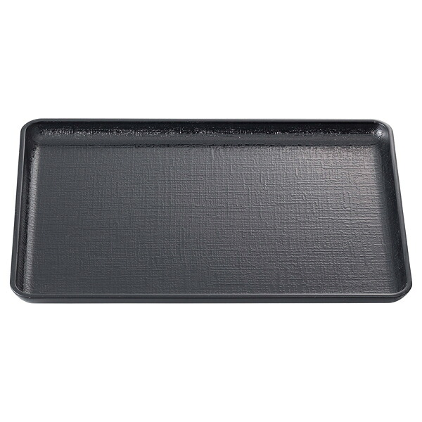 【まとめ買い10個セット品】和食器 エ710-598 [TA]耐熱一休布目盆 黒NS 新尺2寸[ノンスリップ加工][洗]｜厨房卸問屋 名調