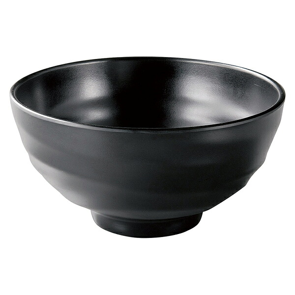 【まとめ買い10個セット品】和食器 ヌ724-268 [M]ロクロ目ひねり面鉢 黒マットφ18.9