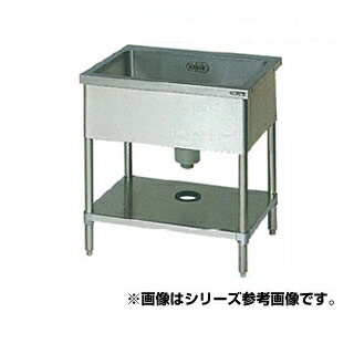 マルゼン 一槽シンク BG無 W600×D450×H800〔BS1X-064N〕 【メーカー直送/後払い決済不可】 【1槽シンク 簡易 流し 流し台 業務用 ステンレスシンク キッチンシンク ステンレス製】