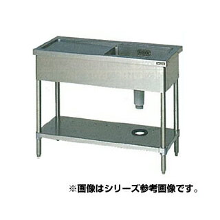 マルゼン 一槽水切シンク BG無 W1200×D600×H800〔BSM1-126LN〕 【メーカー直送/後払い決済不可】 【1槽シンク 簡易 流し おすすめ 一槽流し台 業務用 ステンレスシンク キッチン ステンレス製】