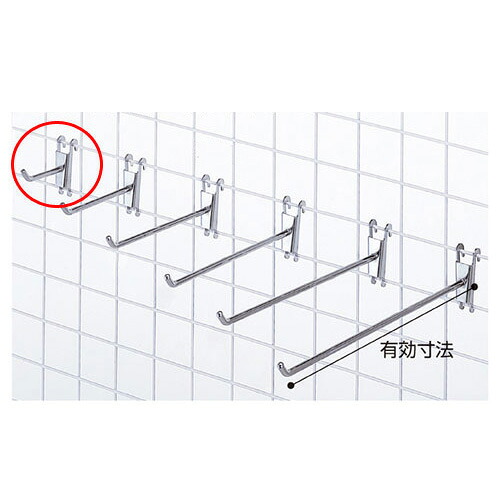 【まとめ買い10個セット品】コネクトフック(φ6mm) L6.5cm 10本 61-131-1-1 【 店舗什器 パネル 壁面 小物 ディスプレー 店舗備品 】
