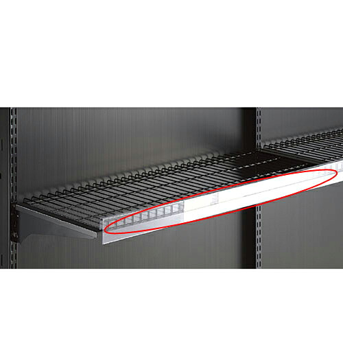 【まとめ買い10個セット品】ネット棚セット 3段可変式 W90cm ブラック プライスレール 61-35-21-3 【 店舗什器 パネル 壁面 店舗備品 仕切 棚 】