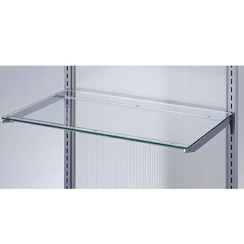 ガラス棚セットW60cm インハングタイプ 8mm厚 D35cm 61-36-10-5 【 システム什器 システムオプション スリット式システムオプションW60cm ガラス棚セットW60cm インハングタイプ 8mm厚 】