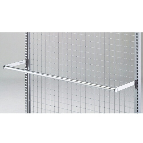 【まとめ買い10個セット品】スリット芯々118.8cm用丸バーセット W120cm D36cm 61-777-56-3 【 店舗什器 パネル ディスプレー 棚 店舗備品 】