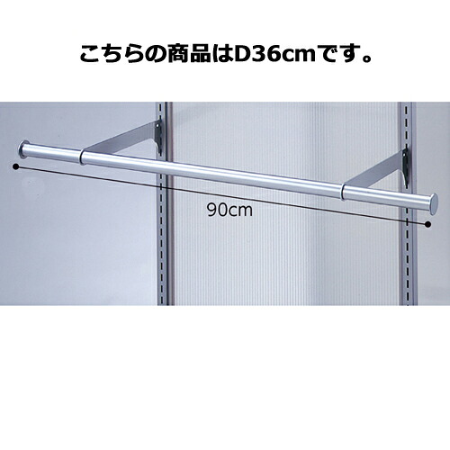 【まとめ買い10個セット品】スリット芯々58.8cm用貫通式丸バーセット W90cm D36cm 61-41-5-3 【 店舗什器 パネル ディスプレー 棚 店舗備品 】
