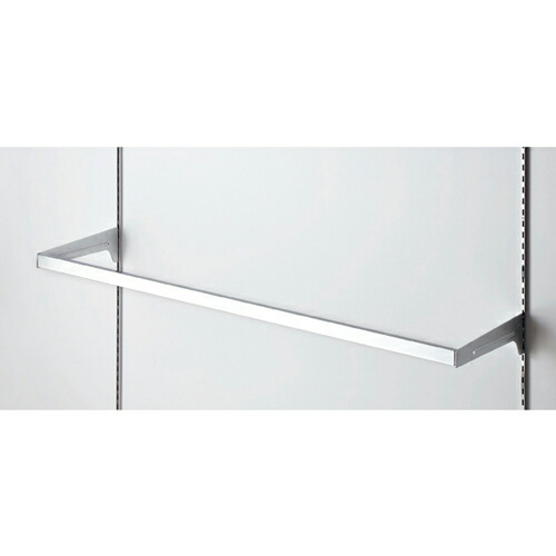 【まとめ買い10個セット品】スリット芯々118.8cm用 差し込み式角バーセット W120cm D30cm 61-42-3-7 【 店舗什器 パネル ディスプレー 棚 店舗備品 】