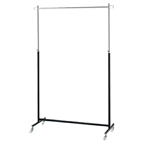 シングルハンガー 黒 5台組 W90cmタイプ 5台 サイズ:W101×D41×H108~178cm 材質:スチール製 黒 耐荷重:40kg 61-98-2-2 【 店舗什器 ハンガーラック シングルハンガーラック ハンガーラック 5台組 黒 】