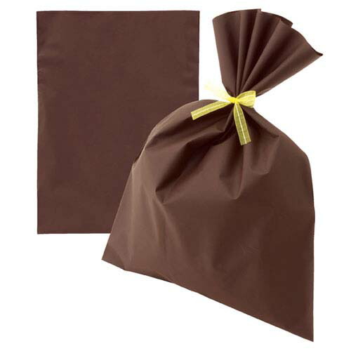 【まとめ買い10個セット品】梨地ギフトバッグ ブラウン 37×50cm 20枚 61-271-20-2 【 ラッピング用品 ギフトバッグ リボン無しタイプ 無地 梨地ギフトバッグ ブラウン ギフト／ラッピング用品 】