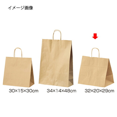 丸ひもタイプ 茶無地 32×20×29 200枚 61-431-24-17 【 店舗什器 小物 ディスプレー ギフト ラッピング 包装紙 袋 消耗品 店舗備品 】|厨房卸問屋 名調