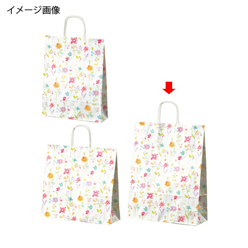 【まとめ買い10個セット品】フラワーアラカルト 32×11.5×41 50枚 61-311-10-3 【ラッピング用品 紙袋 手提げ紙袋(柄入り) 持ち手付き柄入り紙袋 店舗什器 小物 ディスプレー ギフト 包装紙 袋 店舗備品】|厨房卸問屋 名調