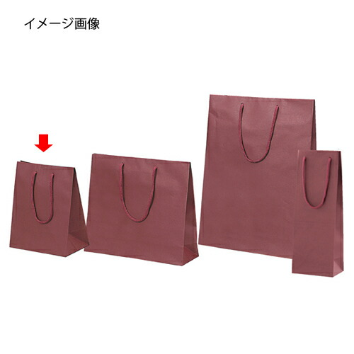 手提げ紙袋 カラークラフト袋 エンジ 20&times;12&times;25cm 100枚 61-313-7-5 【ラッピング用品 紙袋 手提げ紙袋（無地） 包装 ラッピング袋 紙袋 ペーパーバッグ 中身が見えにくい 無地 クラフト袋 手提げ袋 消耗品 業務用】｜厨房卸問屋 名調