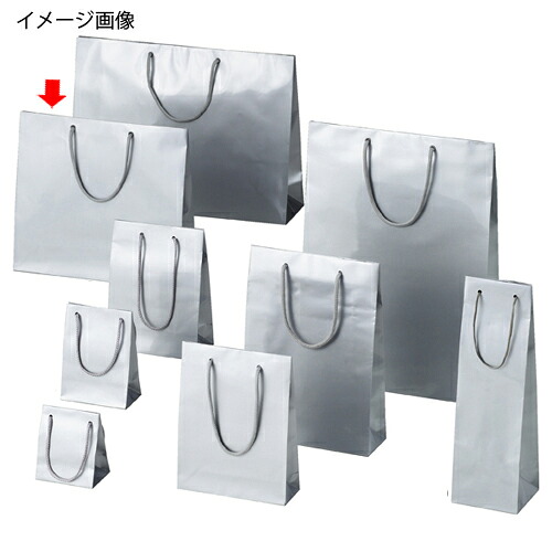 ブライトバッグ シルバー 33×10×30 150枚 61-661-54-21 【 店舗什器 小物 ディスプレー ギフト ラッピング 包装紙 袋 消耗品 店舗備品 】