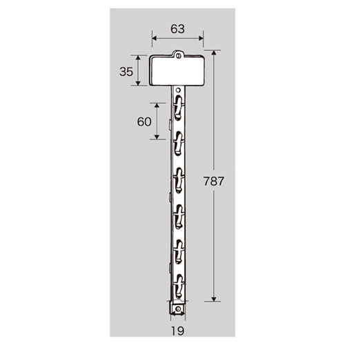 楽天市場】吊り下げハンガー12段 クリップタイプ 5本 61-202-13-2