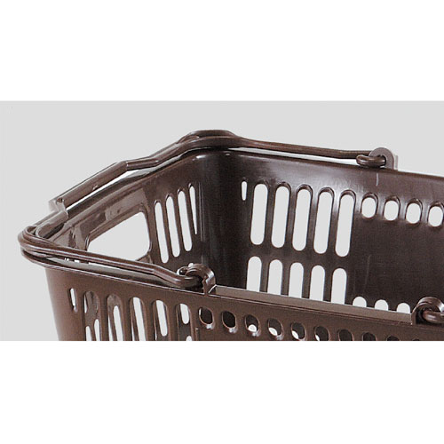 【まとめ買い10個セット品】買い物カゴBIG1 28リットル ダークブラウン 10個 買い物かご 61-379-3-5 【 店舗運営用品 店内・店外備品 買物カゴ・ショッピングバッグ 買物カゴ 28リットル） 】