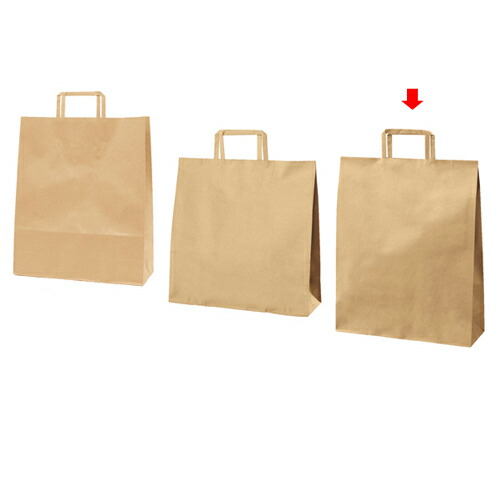 【まとめ買い10個セット品】 平ひも ローコストタイプ 茶無地 32×11.5×40 300枚 61-800-86-20 【業務用 手提げ袋 紙袋 シンプル手提げ 無地紙袋 無地手提げ袋 紙袋 持ち帰り袋 テイクアウト 雑貨 茶無地 ローコストタイプ 餅手つき紙袋 手提げ紙袋 梱包資材 ふくろ 】