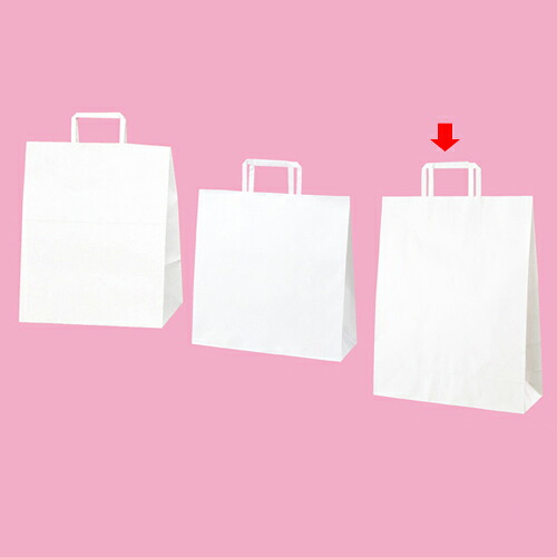 【まとめ買い10個セット品】平ひも ローコストタイプ 白無地 32×11.5×40 50枚 61-800-87-10 【 店舗備品 包装紙 ラッピング 袋 ディスプレー店舗 】|厨房卸問屋 名調