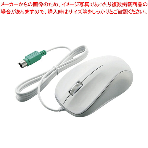 【まとめ買い10個セット品】光学式マウス PS2 有線 3ボタン Mサイズ M-K6P2RWH/RS ホワイト 1個【メイチョー】