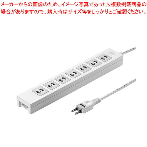 【まとめ買い10個セット品】電源タップ 2P抜け止め 7個口 雷ガード付 5m TAP-F27-5Z 1個【メイチョー】