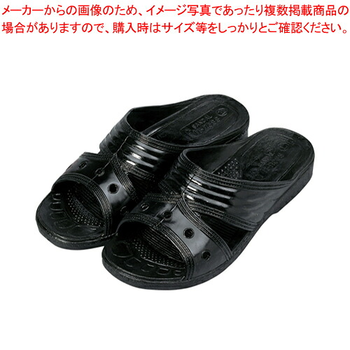 【まとめ買い10個セット品】業務用フィッティングサンダルL 10足組 12800031 ブラック 1組【メイチョー】|開業プロ メイチョー